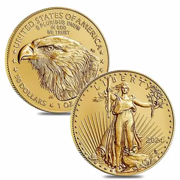 Default Lot of 2 - 2024 1 oz Gold American Eagle $50 Coin BU