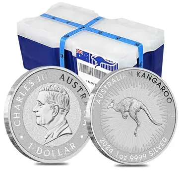 Default Monster Box of 250 - 2024 1 oz Australian Silver Kangaroo Perth Mint BU