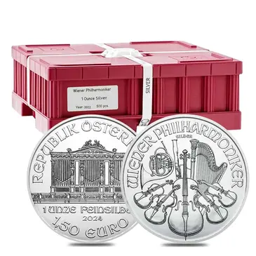 Default Monster Box of 500 - 2024 1 oz Austrian Silver Philharmonic Coin BU