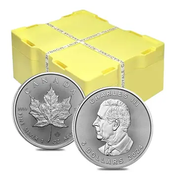Default Monster Box of 500 - 2024 1 oz Canadian Silver Maple Leaf Coin BU