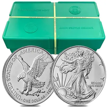 Default <p>Monster Box of 500 - 2024 1 oz Silver American Eagle $1 Coin BU</p>