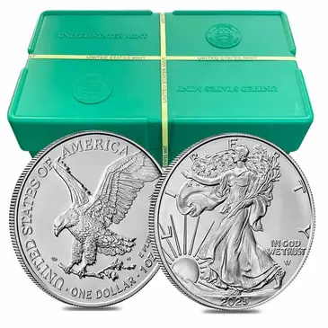 Default Monster Box of 500 - 2025 1 oz Silver American Eagle $1 Coin BU