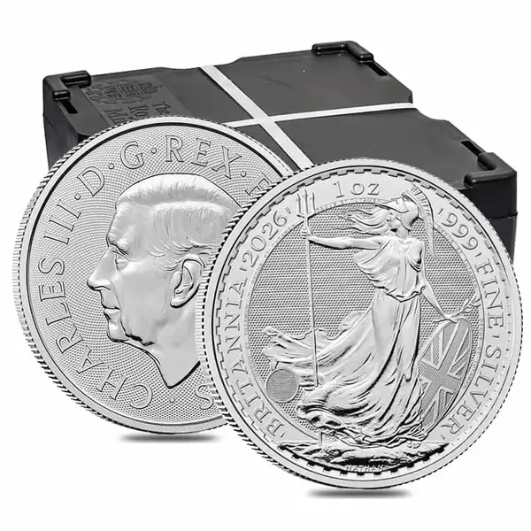Default Monster Box of 500 - 2026 Great Britain 1 oz Silver Britannia Coin BU