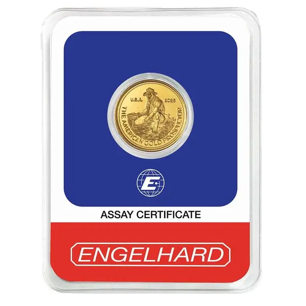 Default 2025 1/10 oz Engelhard Prospector Gold Round .9999 Fine (NEW In TEP)