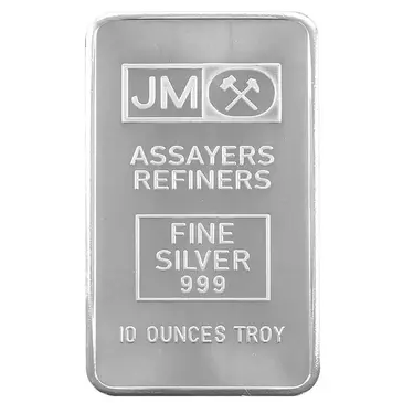 Default New - 10 oz Johnson Matthey (JM) Silver Bar .999 Fine