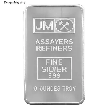 Default New - 10 oz Johnson Matthey (JM) Silver Bar .999 Fine