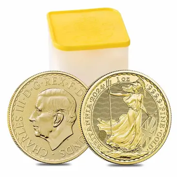 Default Roll of 10 - 2024 Great Britain 1 oz Gold Britannia Coin BU