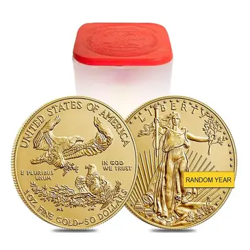 Default Roll of 20 - 1 oz Gold American Eagle $50 Coin BU (Random Year)