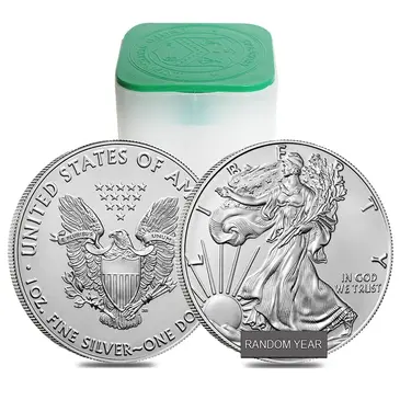 Default <p>Roll of 20 - 1 oz Silver American Eagle $1 Coin BU (Random Year)</p>