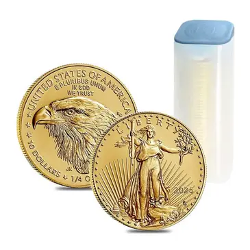 Default Roll of 40 - 2025 1/4 oz Gold American Eagle $10 Coin BU