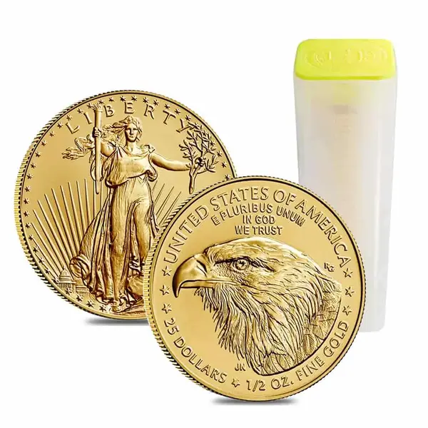 Default Roll of 40 - 2026 1/2 oz Gold American Eagle $25 Coin BU