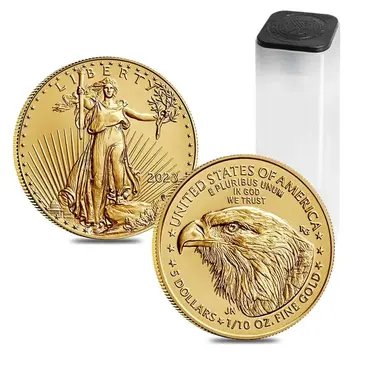 Default Roll of 50 - 2023 1/10 oz Gold American Eagle $5 Coin BU (Lot, Tube of 50)
