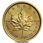 1/10 oz Canadian Gold Maple Leaf $5 Coin (Random Year)