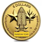 1/10 oz Gold Canada Special Service Force $5 Coin BU (Random Year)