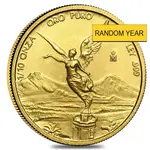 1/10 oz Mexican Gold Onza / Libertad BU (Random Year)