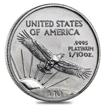 1/10 oz Platinum American Eagle $10 Coin BU (Random Year)