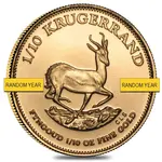1/10 oz South African Gold Krugerrand Gold Coin (Random Year)