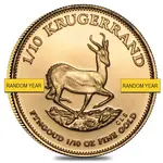 South African 1/10 oz South African Krugerrand Gold Coin (Random Year)