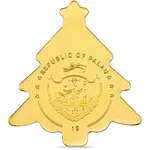 1/2 gram Gold Christmas Tree Coin Palau .9999 Fine