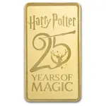 1/2 Gram Harry Potter 25th Anniversary Gold Bar .9999 Fine (in TEP)