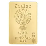 1/2 Gram PAMP Suisse Sagittarius Zodiac Gold Bar (in Assay)