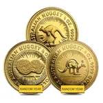 Australian 1/2 oz Australian Kangaroo/Nugget Gold Coin .9999 Fine Proof/BU (Random Year)