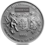 1/2 oz Canada $50 War of 1812 Platinum Coin .9995 Fine BU/Proof (Random Year)