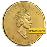 Default 1/2 oz Canadian Gold Maple Leaf $20 Coin Scruffy (Random Year)