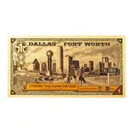 Default 1 Dallas Fort Worth Texas Goldback 1/1000 oz 24K Gold Foil Aurum Note