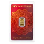 1 Gram Asahi Diwali Gold Bar .9999 Fine (in Assay)