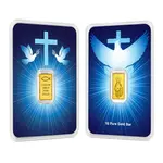 Default 1 Gram Blessings of Jesus Christ Dove & Cross Gold Bar .9999 Fine (in TEP)