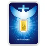 1 Gram Blessings of Jesus Christ Dove & Cross Gold Bar .9999 Fine (in TEP)