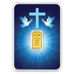 1 Gram Blessings of Jesus Christ Dove & Cross Gold Bar .9999 Fine (in TEP)