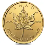 1 gram Canadian Gold Maples $.5 Coin .9999 Fine - Maplegram25™ (Random Year)