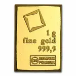 1 gram Generic Gold Bar .999+ Fine (Secondary Market)