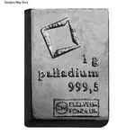 1 gram Generic Palladium Bar .999+ Fine (Secondary Market)