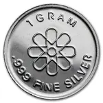 1 gram Generic Silver Round .999 Fine