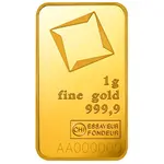1 gram Gold Bar Valcambi Suisse .9999 Fine (In Assay)