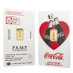 Default 1 Gram PAMP Suisse Coca-Cola® Valentine’s Day Gold Bar (in Assay)