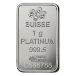 1 gram PAMP Suisse Lady Fortuna Platinum Bar .9995 Fine (In Assay)
