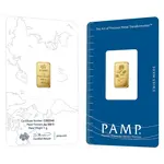 1 gram PAMP Suisse Rosa Gold Bar .9999 Fine (In Assay)