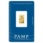1 gram PAMP Suisse Rosa Gold Bar .9999 Fine (In Assay)