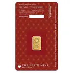 1 Gram Perth Mint Diwali Lakshmi Gold Bar .9999 Fine (in Assay)