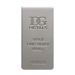1 Kilo Dillon Gage Metals (DG) Silver Cast Bar .999 Fine