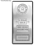 1 Kilo Royal Canadian Mint (RCM) .999 Fine Silver Bar