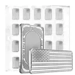 1 oz American Flag Silver Bar .999 Silver (Sealed)