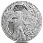 Default 1 oz Aztec Eagle Warrior Silver Round .999 Fine