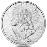 1 oz Aztec God of Death Silver Round .999 Fine