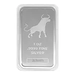 1 oz Bullion Exchanges Silver Bar .9999 Fine