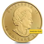 1 oz Canadian Gold Maple Leaf $50 Coin (Random Year)